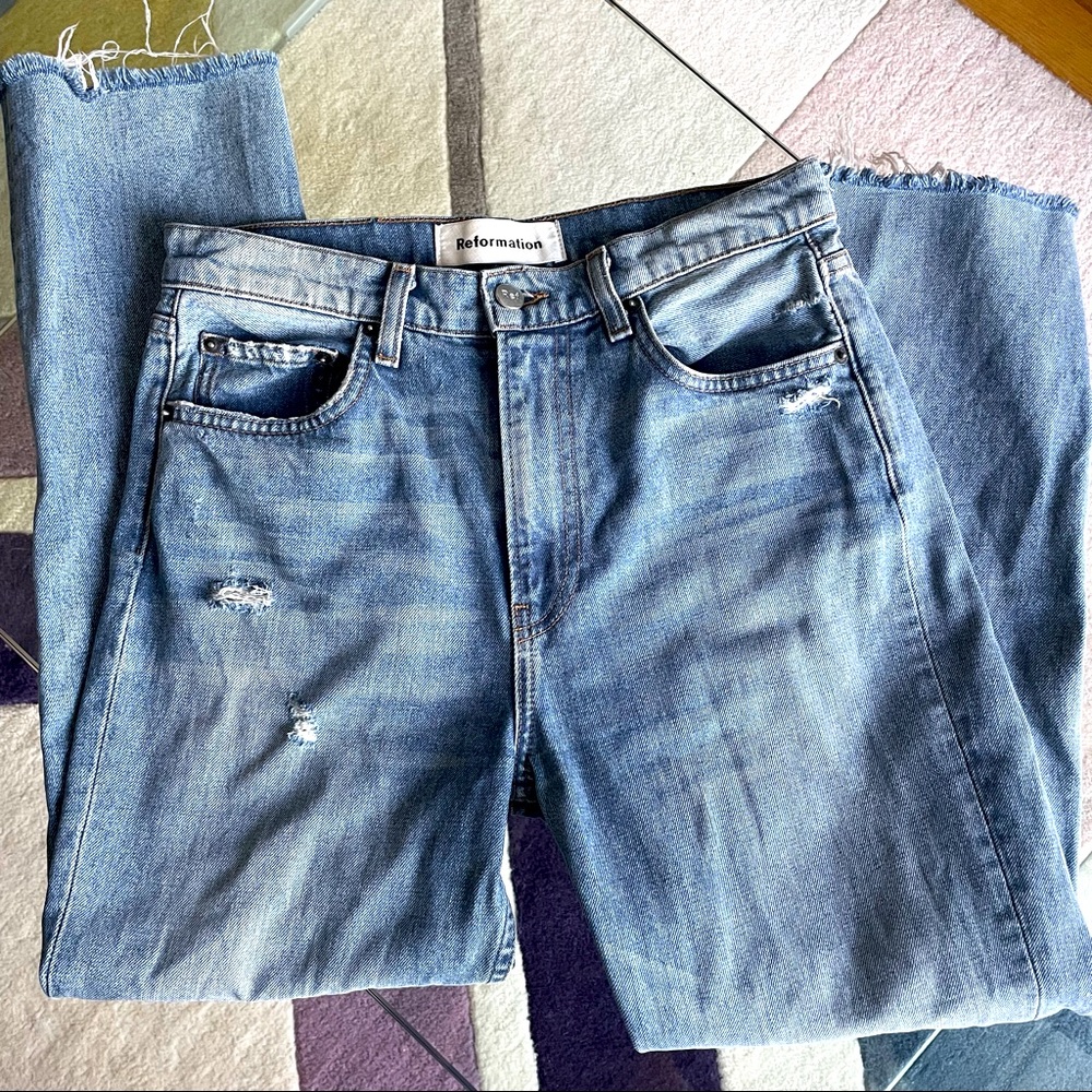 Reformation Julia High Cigarette Jean in Savu